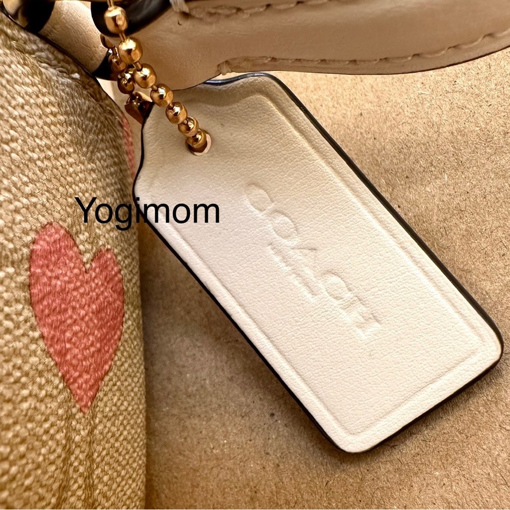 NWT Coach Mini Jamie Camera Bag In Signature Canvas With Heart Print CO940 - Picture 12 of 13